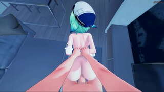 Swcros POV rhyw doggystyle, reidiau eich dick cowgirl hyd nes ei bod yn cael creampied.